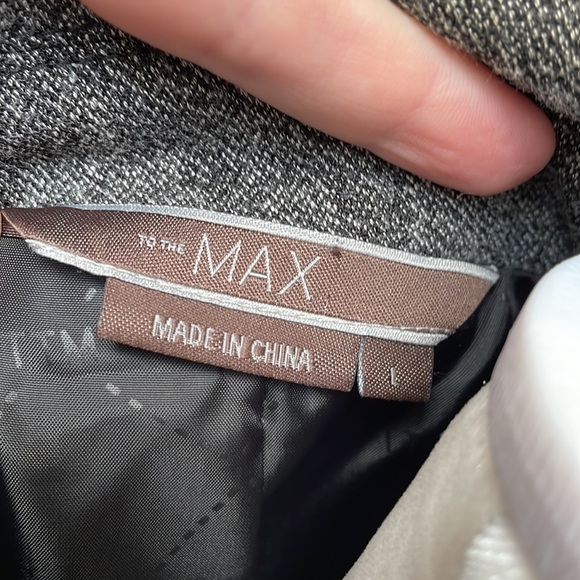 To the Max grey pea coat L - Picture 4 of 5